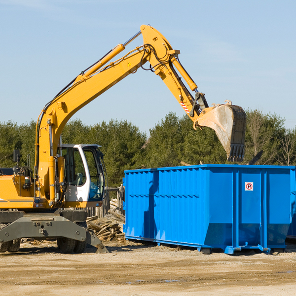 are there any restrictions on where a residential dumpster can be placed in Lovingston VA